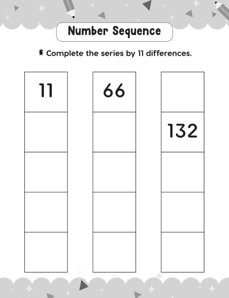 Number Sequence Math Worksheets (10)
